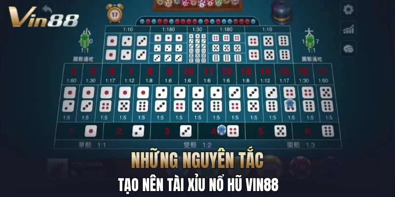 Những nguyên tắc tạo nên tài xỉu nổ hũ Vin88